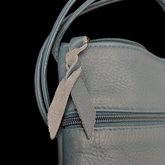 Sven Berkeley Crossbody Bag Dark Teal Leather EUC - Picture 5 of 5